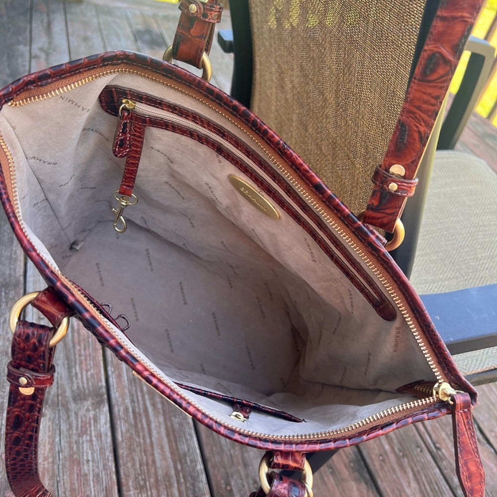 Brahmin Asher Tote Shoulder Bag PECAN - Picture 3 of 11